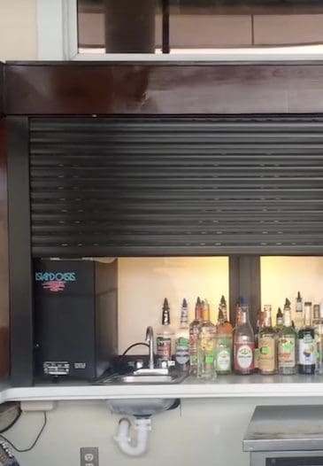 roll-down hurricane shutter partially