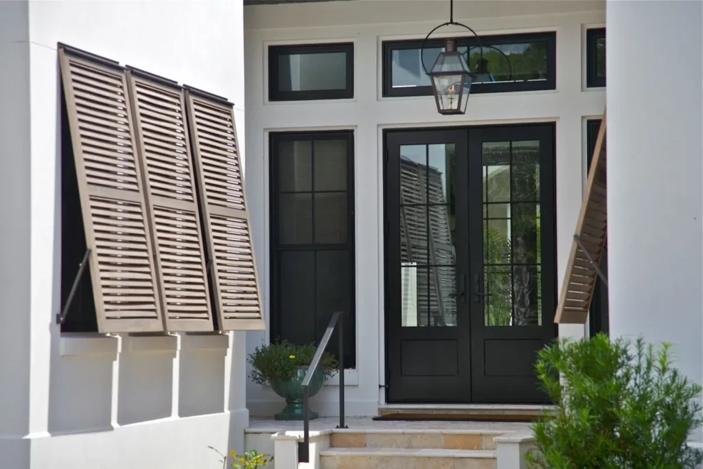 Bi-fold wood hurricane shutters for wilmington homes - american hurricane shutters Custom Hurricane Shutters in New Bern