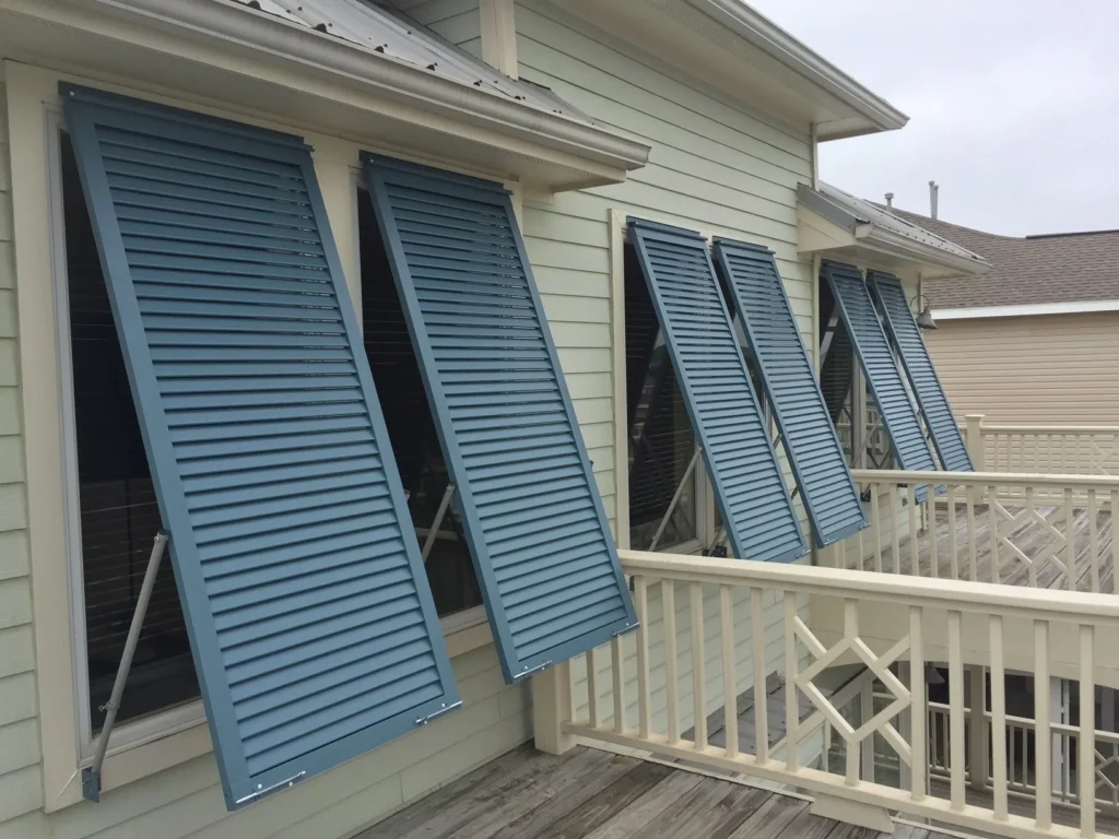 Topsail beach house: open louvered hurricane shutters - american hurricane shutters Why TAS Approval Is a Big Deal