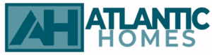 Atlantic Homes logo for coastal homes, hurricane shutters, Wilmington.