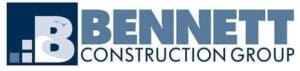 Modern professional Bennett Construction Group blue logo.