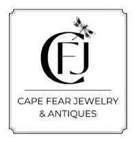 Elegant cfj dragonfly logo for fine jewelry & antiques - american hurricane shutters Elegant Cape Feat Jewelry & Antiques logo featuring a CFJ monogram and dragonfly.