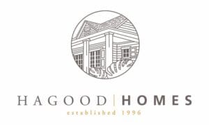 Hagood homes logo - coastal home design, wilmington shutters - american hurricane shutters Hagood Homes logo: classic coastal home, hurricane shutters, Wilmington, Topsail builder.