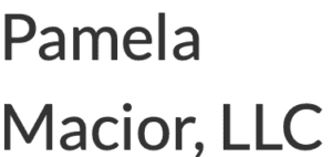 Pamela Macior LLC minimalist professional logo.