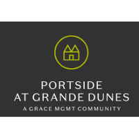 Modern portside at grande dunes logo, myrtle beach - american hurricane shutters Portside at Grande Dunes logo for coastal Myrtle Beach hurricane shutters.