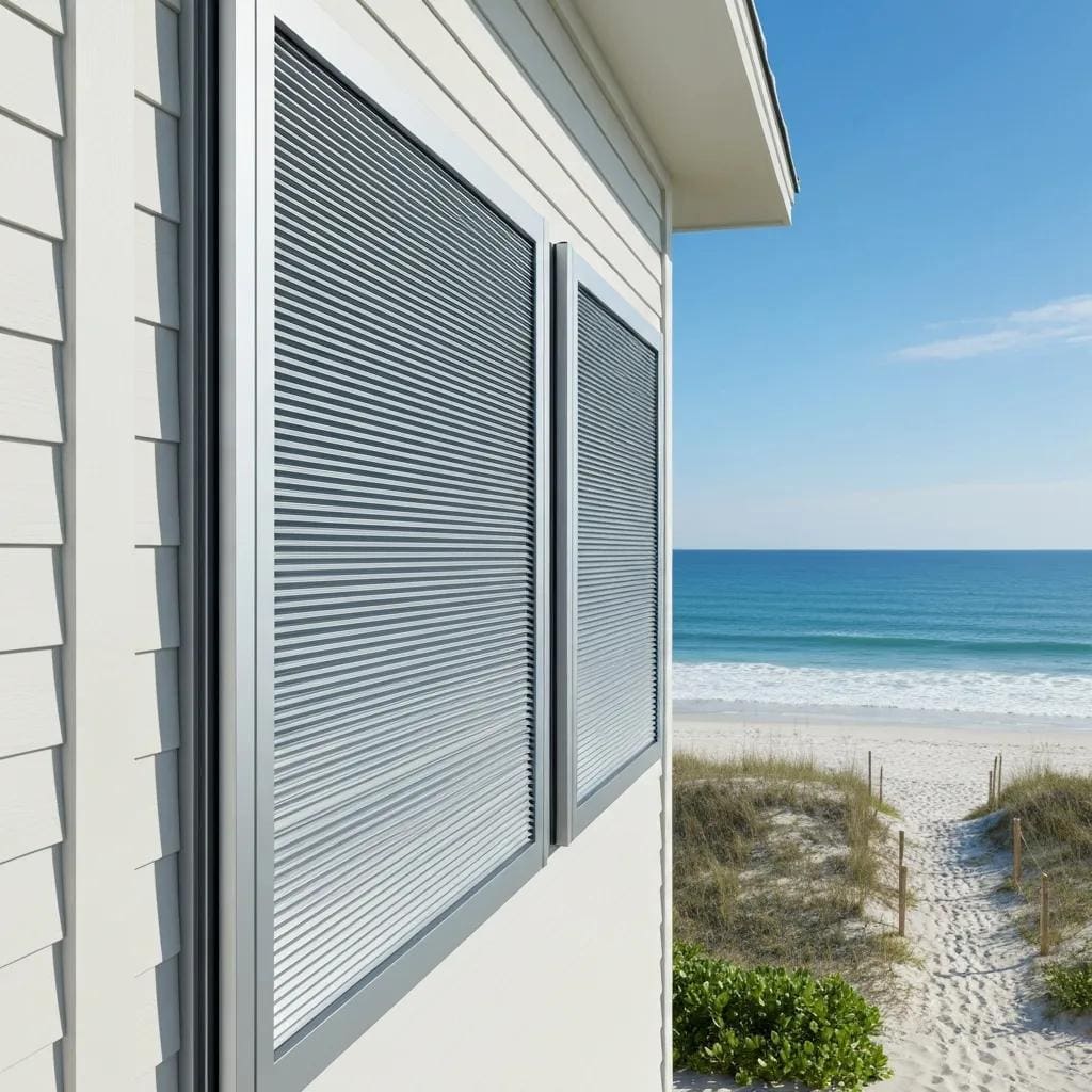 Aluminum-hurricane-shutters-installed-on-a-coastal-home-showcasing-lightweight-and-corrosion-resistant-features-d5ae9a08-b216-4a55-b884-e4a85af30548webp - american hurricane shutters Aluminum hurricane shutters installed on a coastal home, showcasing lightweight and corrosion-resistant features