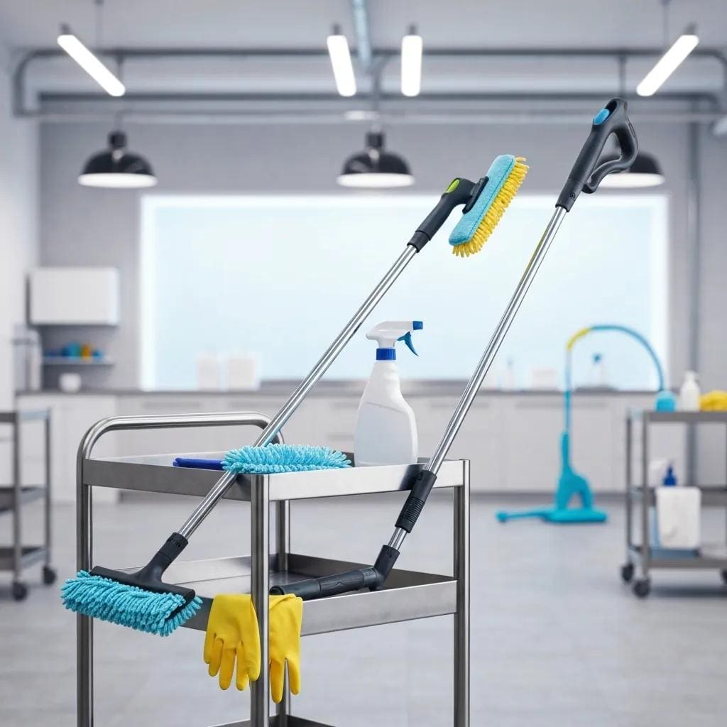 Cleaning tools and safe solutions for maintaining accordion shutters