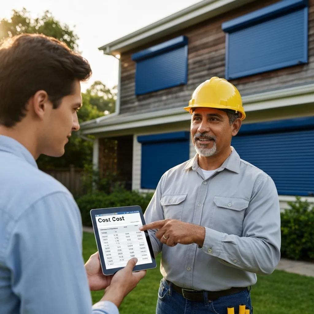 Contractor-explaining-installation-costs-of-roll-down-hurricane-shutters-to-a-homeowner-e68fae06-7b90-4677-bc86-ea4b3e8a30a5webp - american hurricane shutters Contractor explaining installation costs of roll down hurricane shutters to a homeowner