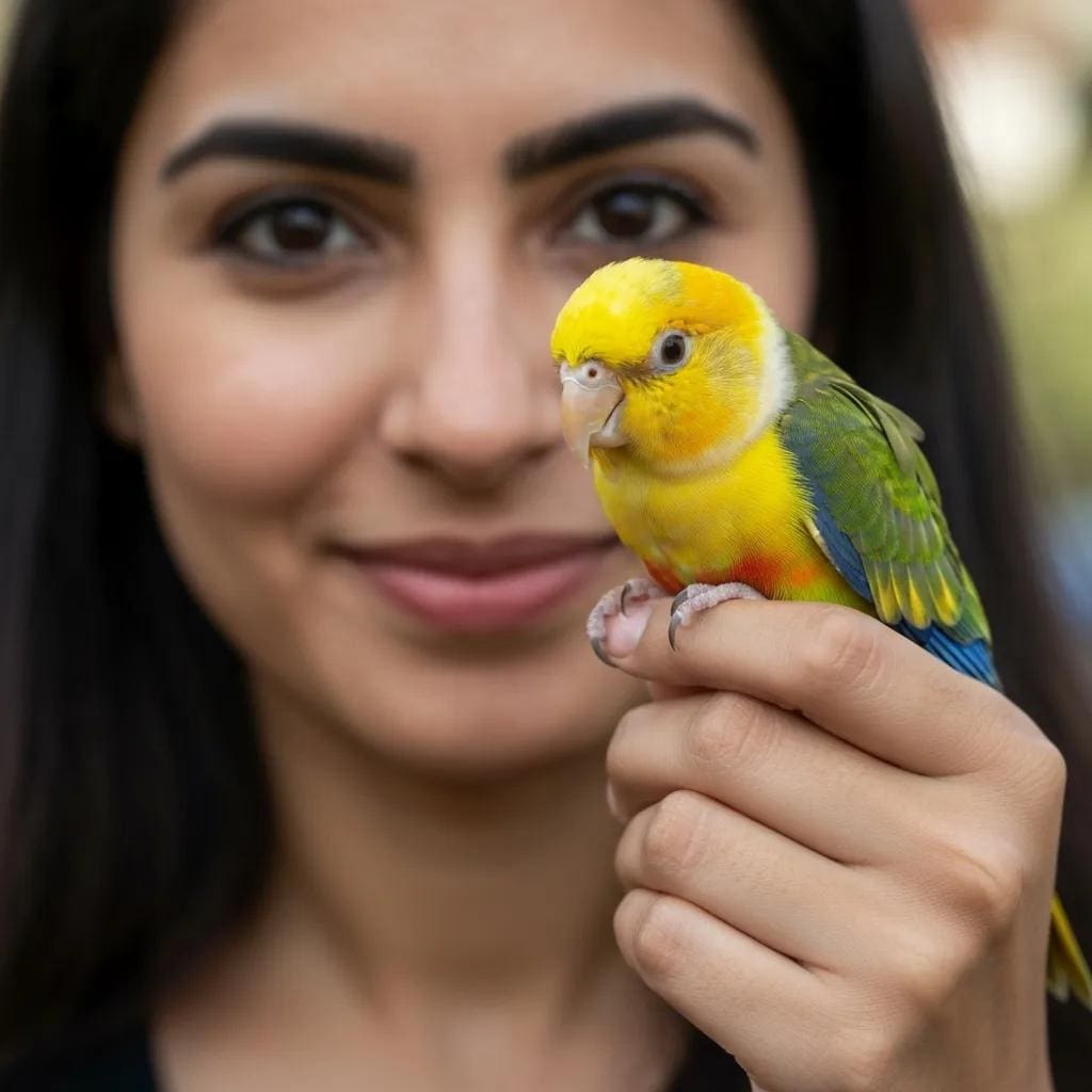 Homeowner inspecting accordion shutter tracks and hinges to check for wear and longevity