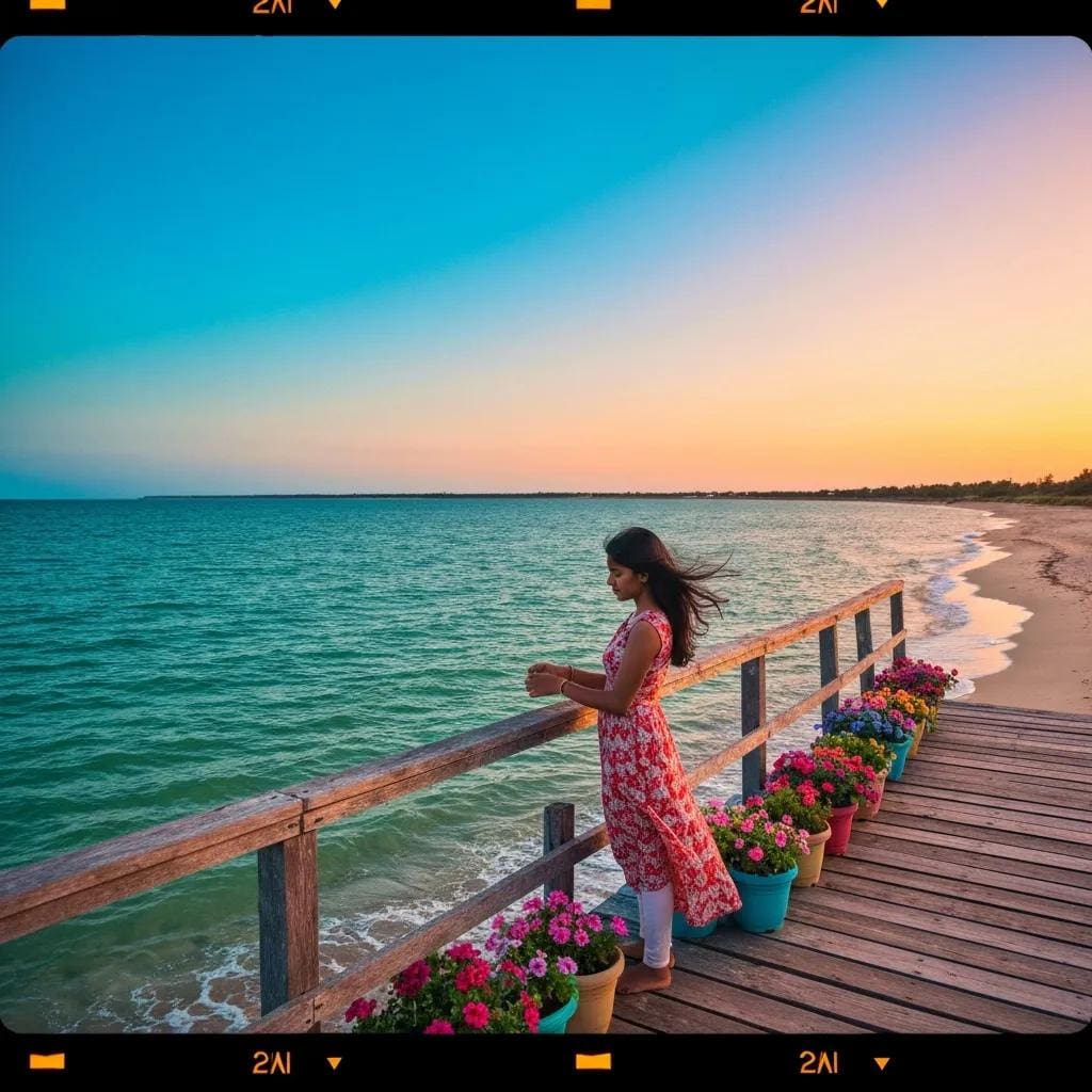 Owner performing routine maintenance on accordion shutters beside a coastal house