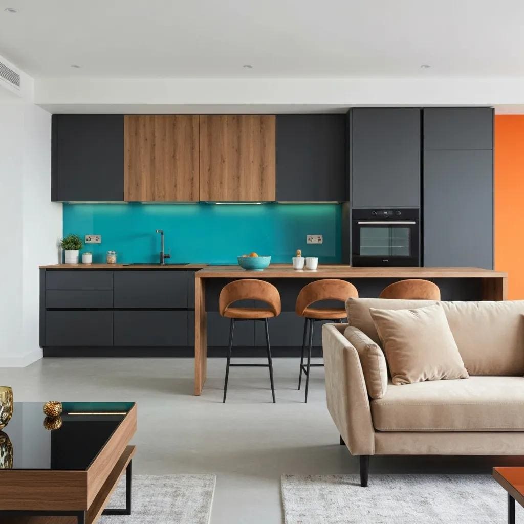 Hurricane shutters installed on various window frames in a coastal home setting