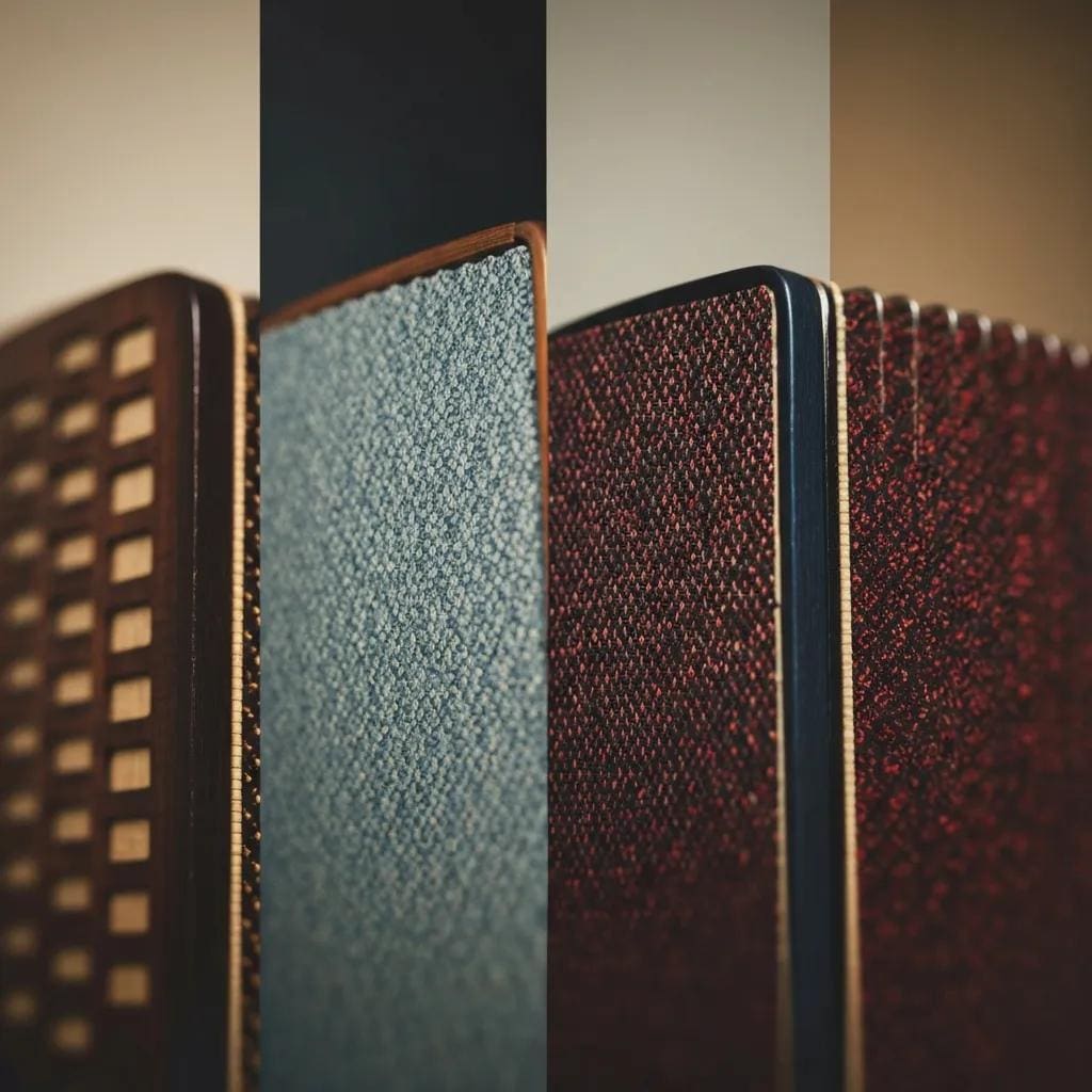 Selection of accordion shutter styles and coastal color options